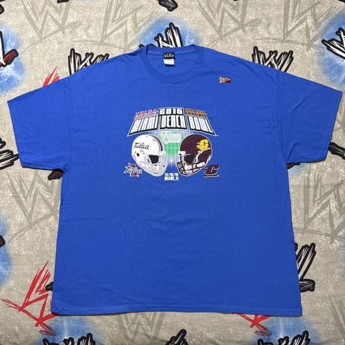 Central Michigan Chippewas Tulsa Hurricanes 2016 Miami Beach Bowl 3XL T-Shirt — central-michigan fan gear