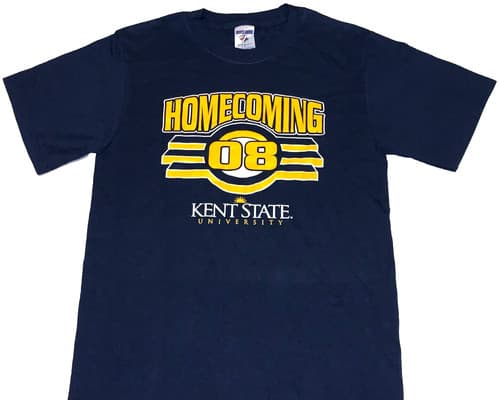 Rare Vintage 2008 Kent State University Golden Flashes Homecoming T-Shirt New SM — kent-state fan gear