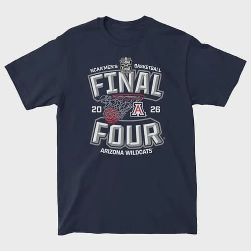 Retro Arizona Wildcats 2026 Final Four Basketball T-Shirt — arizona fan gear
