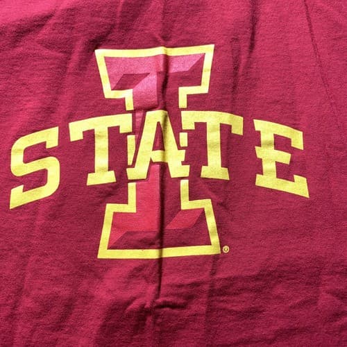 Iowa State Cyclones Men XL Champion t shirt Logo University Red college football — iowa-state fan gear