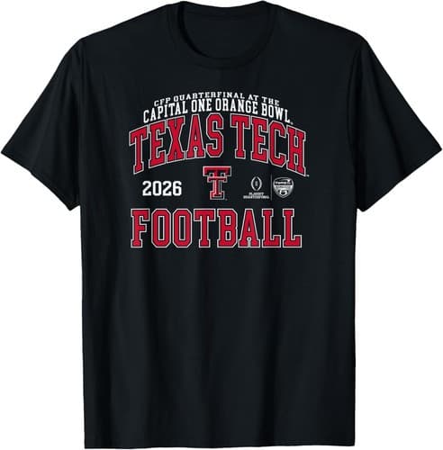 Texas Tech Red Raiders Orange Bowl 2025-26 CFP Quarterfinal T-Shirt — texas-tech fan gear