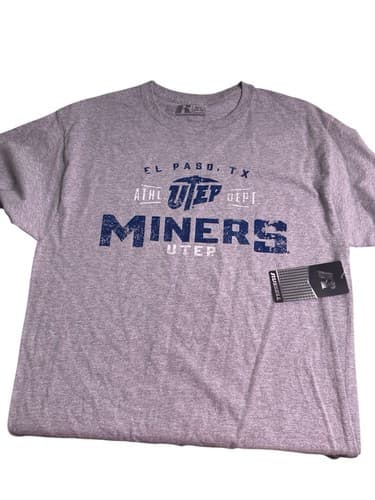 University of Texas at El Paso Miners UTEP Cotton Script Tee T Shirt  New Medium — utep fan gear