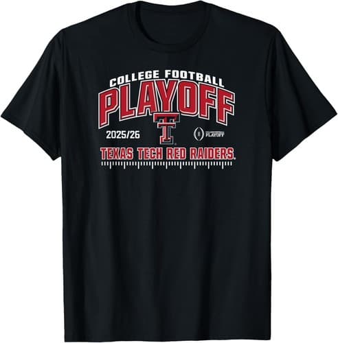 Texas Tech Red Raiders College Football Playoff CFP 2025-26 T-Shirt — texas-tech fan gear