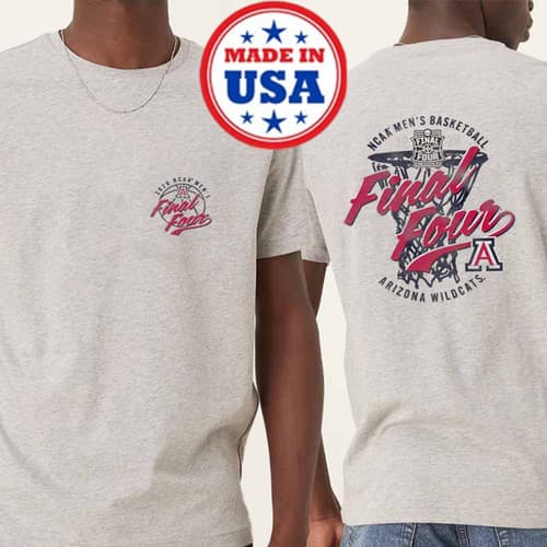 Arizona Wildcats Men's Basketball 2026 Final Four 2 Hit Unisex 2Sided T-Shirt — arizona fan gear