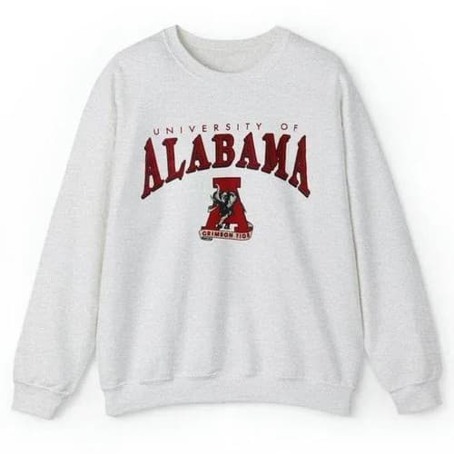 Retro University of Alabama Crewneck Sweatshirt, Alabama Crimson Tide Sweater — alabama fan gear