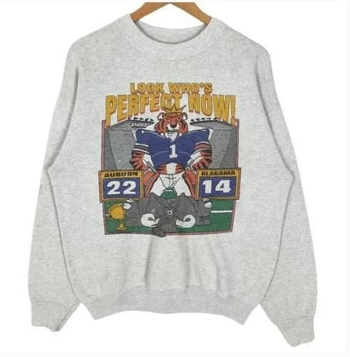 Vintage Auburn vs Alabama Sweatshirt, Auburn University College Sweater — auburn fan gear