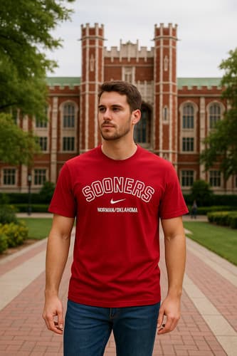 Nike Dri-Fit Oklahoma Sooners T-Shirt Men’s Medium Red Performance Tee NWT — oklahoma fan gear