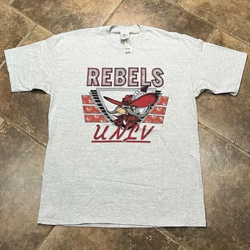 Vintage 90s UNLV Rebels College University Sports Tshirt Men’s XL VTG New — unlv fan gear