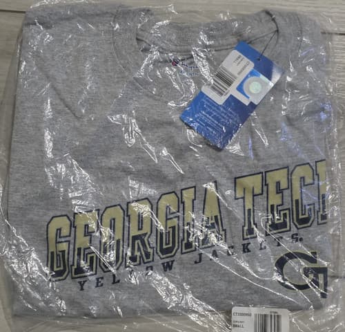 New Georgia Tech Yellow Jackets Champion Authentic Official T-Shirt Men's Size S — georgia-tech fan gear
