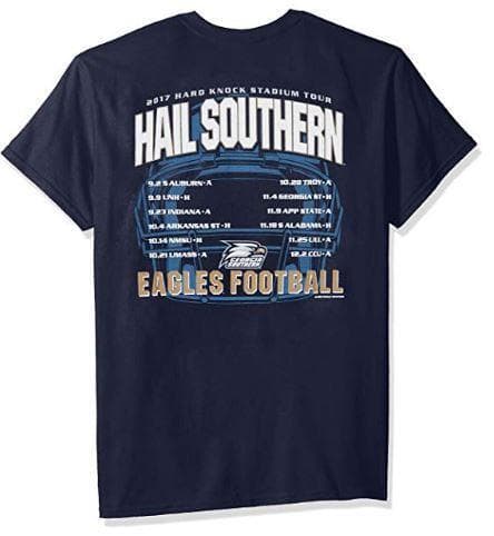 NCAA Football Schedule 2017 Short Sleeve Shirt Georgia Southern Eagles, Small — georgia-southern fan gear