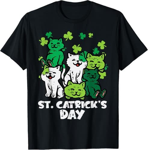 “St. Patrick‘s Catricks Day” Funny Cat T-Shirt | Cute Irish Cats Design — notre-dame fan gear