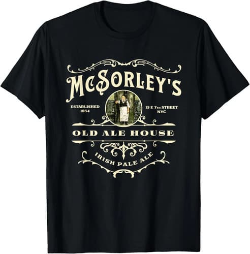 McSorley Style Ale House T-Shirt Vintage Irish Pub Graphic Tee Unisex — notre-dame fan gear
