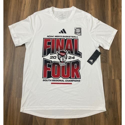 NEW Adidas NCSU NC State Wolfpack Basketball Final Four graphic t-shirt, M — nc-state fan gear