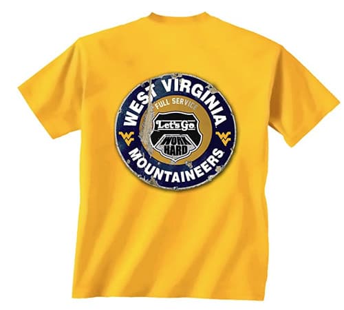 NCAA Men's West Virginia Mountaineers Mechanic Short Sleeve Tee — west-virginia fan gear