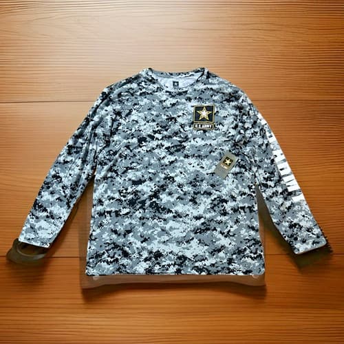 NEW 2025 Army West Point Black Knights Blk/Camo Long Sleeve Performance Shirt XL — army fan gear