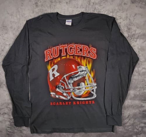 Scarlet Knights Rutgers Mens Medium Long Sleeve T Shirt NCAA  — rutgers fan gear