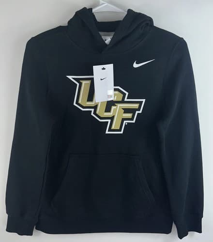 NWT Nike UCF Knights Boy’s Medium Black Fleece Hoodie Sweatshirt B31048 $55 — ucf fan gear