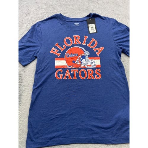 Florida Gators Football Helmet Graphic T Shirt Men's Medium Blue By Captivating — florida fan gear