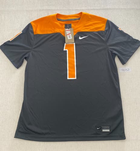 Nike Tennessee Volunteers #1 Jersey Mens Medium Gray Orange Dri-FIT Team NWT — tennessee fan gear