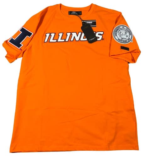 Pro Standard Mens Large Orange Illinois Fighting Illini Classic T-Shirt NWT — illinois fan gear