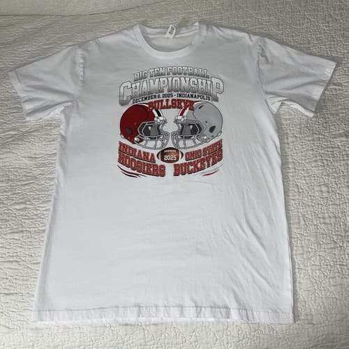 Big10 Football T-shirt OSU Ohio State Vs IU Indiana University Hoosiers Buckeyes — indiana fan gear