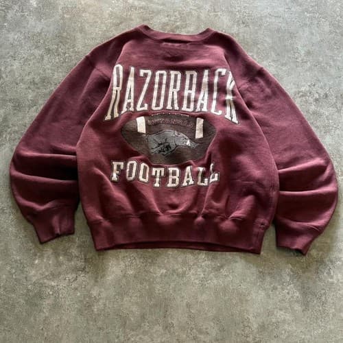 Arkansas Razorbacks Vintage College NCAA T-Shirt Sweater Hoodie — arkansas fan gear