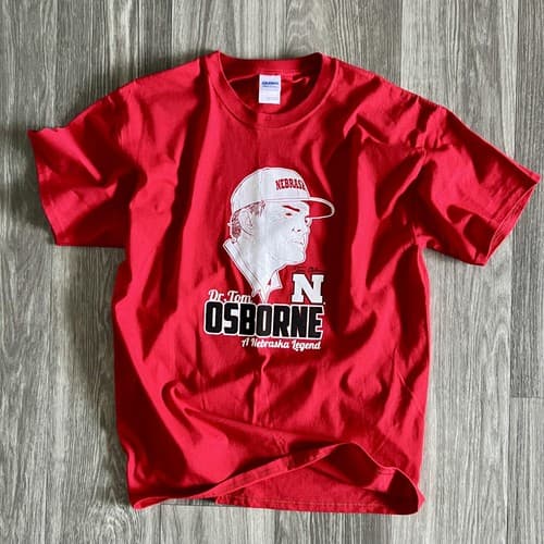 Dr Tom Osborne Shirt Mens Large Nebraska Cornhuskers College Football Legend Tee — nebraska fan gear