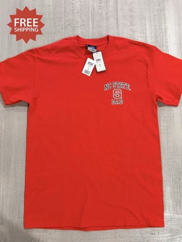 North Carolina “NC State Dad” Wolfpack Ash RED T Shirt - Size M / Medium - NWT — nc-state fan gear