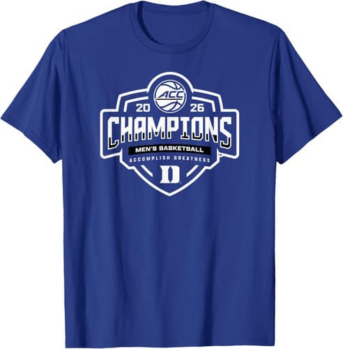 Duke Blue Devils Men's Basketball Acc Champs 2026 Unisex T-Shirt — duke fan gear
