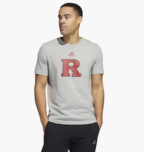 Adidas Men's NCAA Rutgers Scarlet Knights Amplifier Short Sleeve T-Shirt — rutgers fan gear