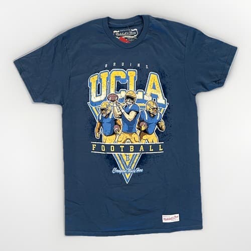 UCLA Bruins Mitchell & Ness Men’s NCAA Team Tee, Football, Medium, New — ucla fan gear
