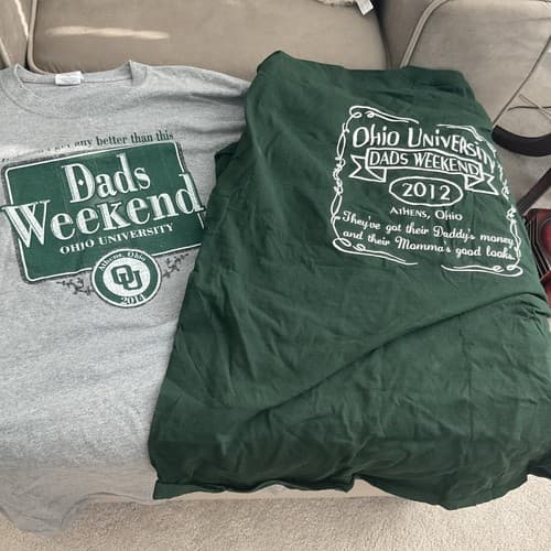 Ohio University Bobcats Dads 2012 and 2014 Weekend Athens Ohio Green/gray (Lot) — ohio fan gear