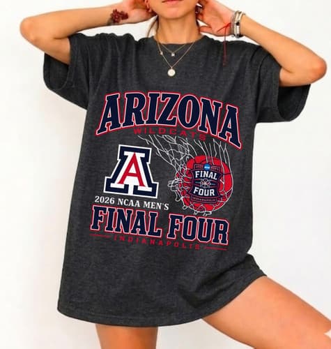 Arizona Wildcats T-Shirt Final Four 2026, College Basketball Fan Tee — arizona fan gear