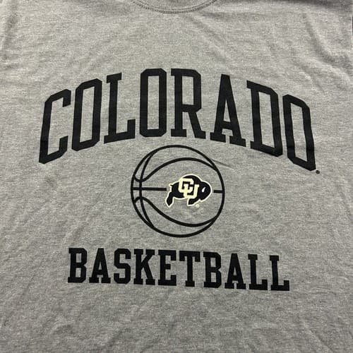 NEW Champion Colorado Buffaloes Basketball Short Sleeve T Shirt Men's Small Gray — colorado fan gear