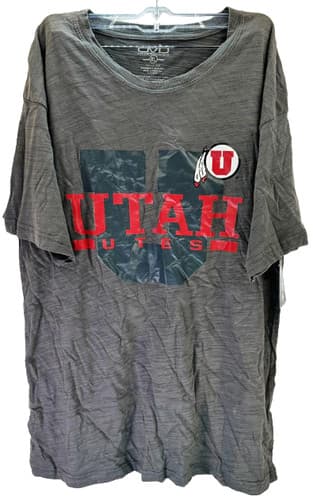 Old Varsity Brand Men Utah Utes Cadence Short-sleeve T-shirt- Gray, XL — utah fan gear