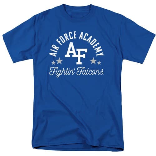 U.S. Air Force Academy Adult T-Shirt Fightin' Falcons, Royal Blue, S-5XL — air-force fan gear