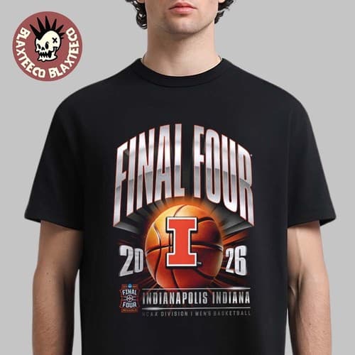 Illinois Fighting Illini Men's Basketball 2026 NCAA D1 Tournament Final T-Shirt — illinois fan gear