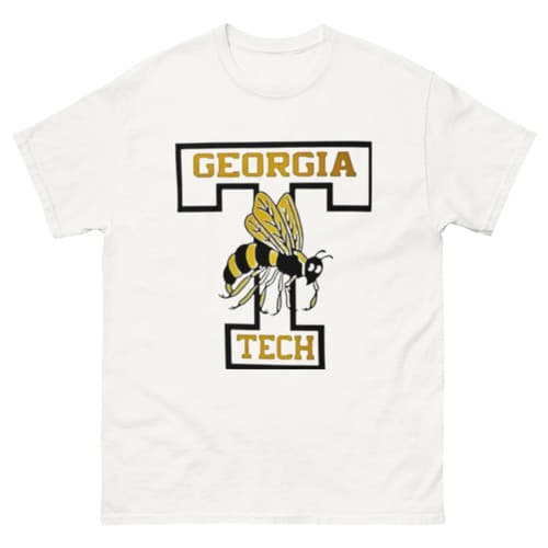 Vintage Georgia Tech T-Shirt Yellow Jackets Single T-shirt S-4XL — georgia-tech fan gear