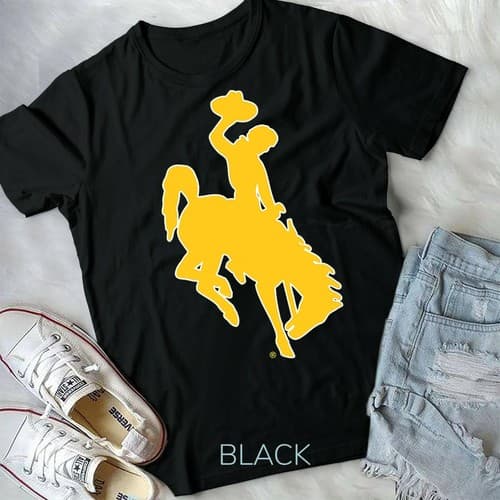 Mens Wyoming Cowboys Apparel Brown Cowboys Icon T-Shirt Unisex T-shirt — wyoming fan gear