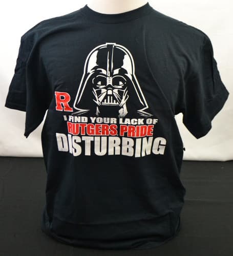 Rutgers University Scarlet Knights Star Wars Tee Shirt - Black - L (RUT-01) — rutgers fan gear