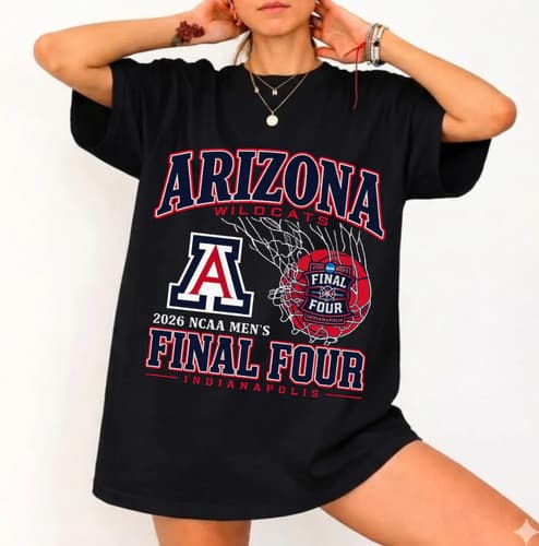 Arizona Wildcats Shirt Final Four 2026, College Basketball Fan T-Shirt — arizona fan gear