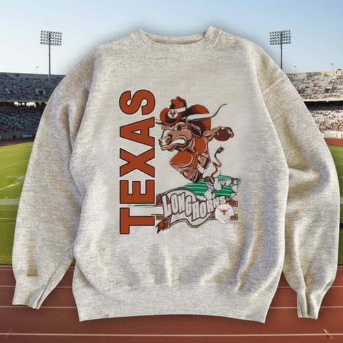 Retro 1993 Texas Longhorns Mascot Race T- Shirt, Sweatshirt & Hoodie — texas fan gear