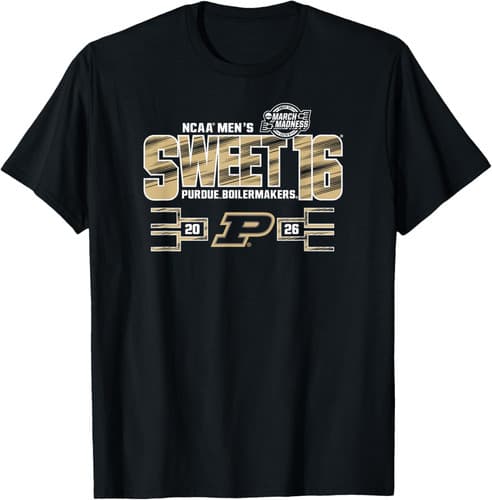 Purdue Boilermakers Sweet 16 2026 Men's March Madness Unisex T-Shirt — purdue fan gear