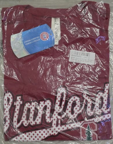 New Stanford University Cardinal Official NCAA College T-Shirt Red Womens Size L — stanford fan gear
