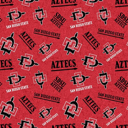 San Diego State University Cotton Fabric-Sdsu Aztecs Tone on Tone Cotton Quiltin — san-diego-state fan gear