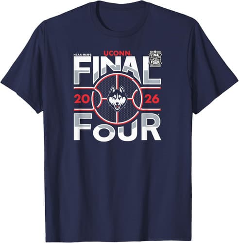 Connecticut Huskies Final Four 2026 Men's March Madness Vibe T-Shirt — connecticut fan gear