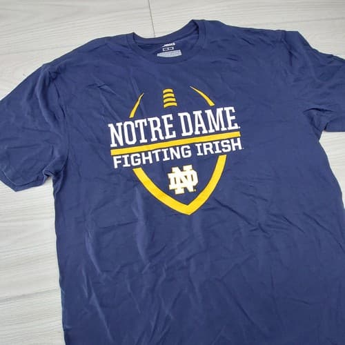 Notre Dame Fighting Irish T Shirt Mens XL Navy Blue Football Fanatics College — notre-dame fan gear