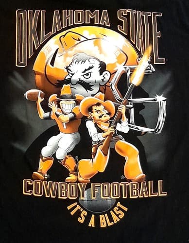 t-shirt medium oklahoma state football cowboy osu Eskimo joe 23.5 inches pit2pit — oklahoma-state fan gear
