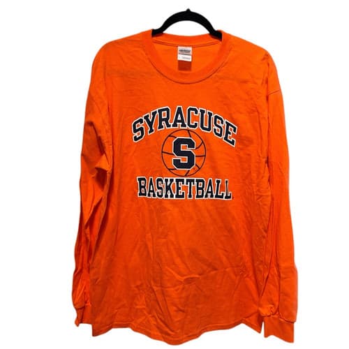 EUC Gildan Unisex Orange Long Sleeve  Shirt Syracuse University Basketball - L — syracuse fan gear