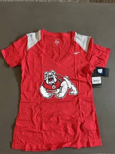 Womens Nike Fresno State Bulldogs Short Sleeve T-shirt Medium - M NWT — fresno-state fan gear